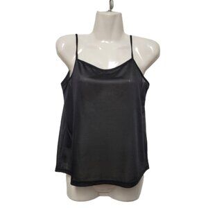 SHEER Black Spaghetti Strap Camisole Tank Top